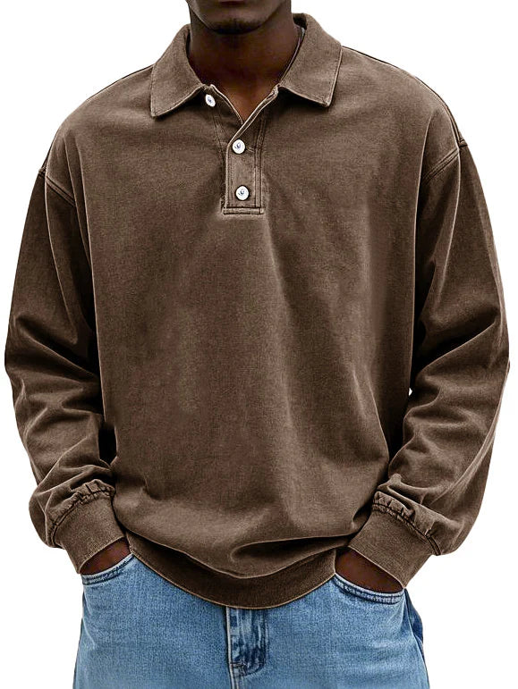 Maxime | Chic Long-Sleeve Polo Shirt