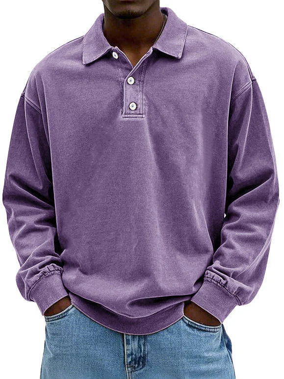 Maxime | Chic Long-Sleeve Polo Shirt