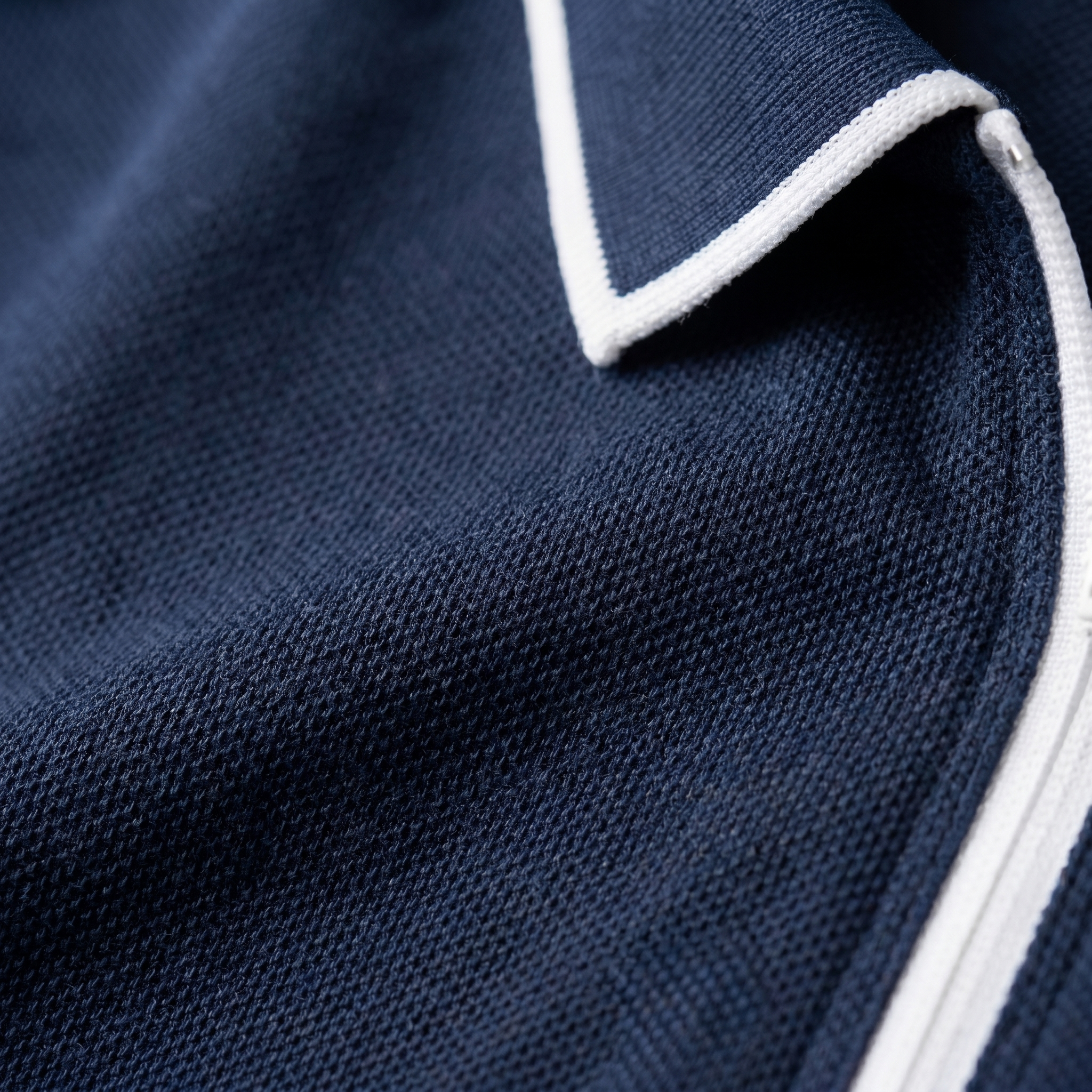 Men's Short Sleeve Polo Shirt with Zip Casual