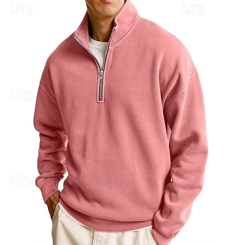 Sutton | Quarter-Zip Sweatshirt with Stand-Up Collar