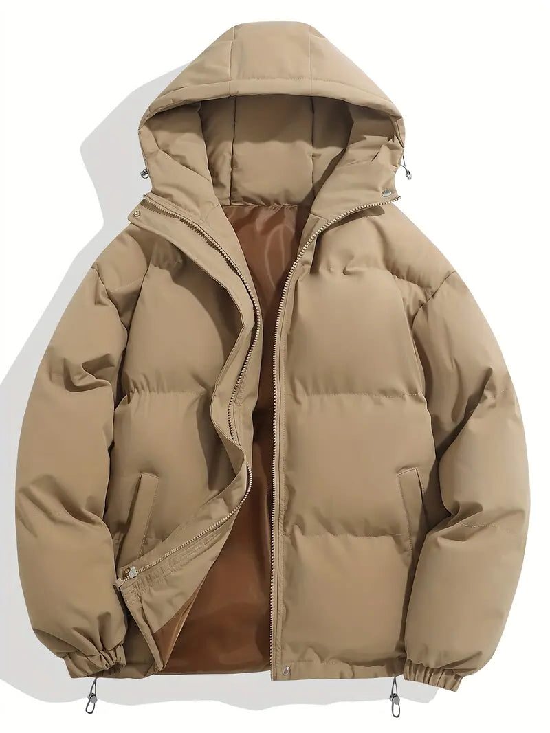 Women's Hooded Zip-Up Puffer Jacket for Winter