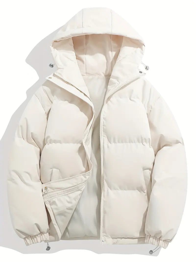 Women's Hooded Zip-Up Puffer Jacket for Winter