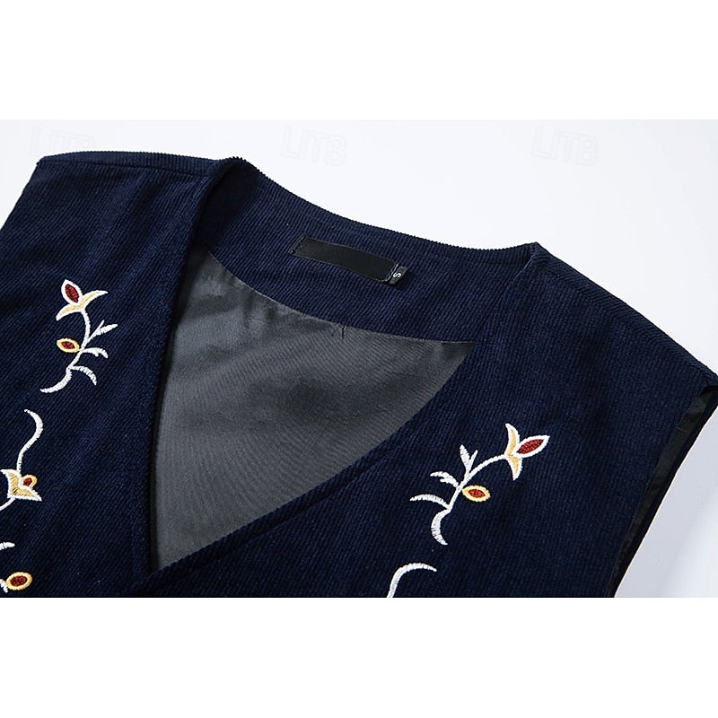 Jonah | Floral Embroidery Waistcoat