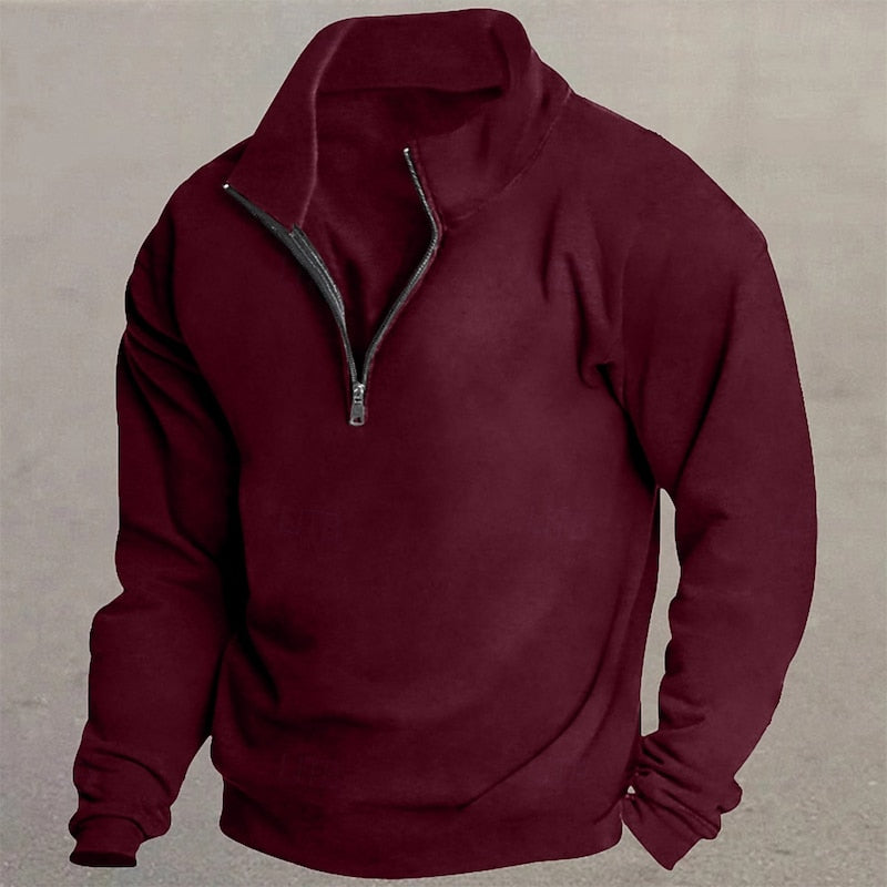 Grant | Quarter-Zip Pullover with Standing Collar
