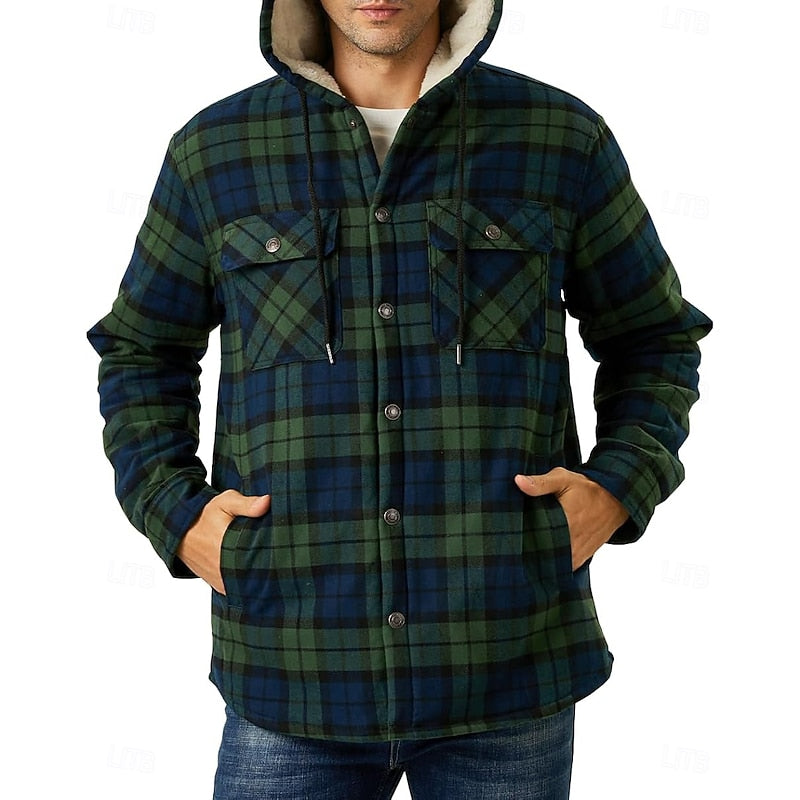 Graham | Checkered Hooded Shirt Jacket