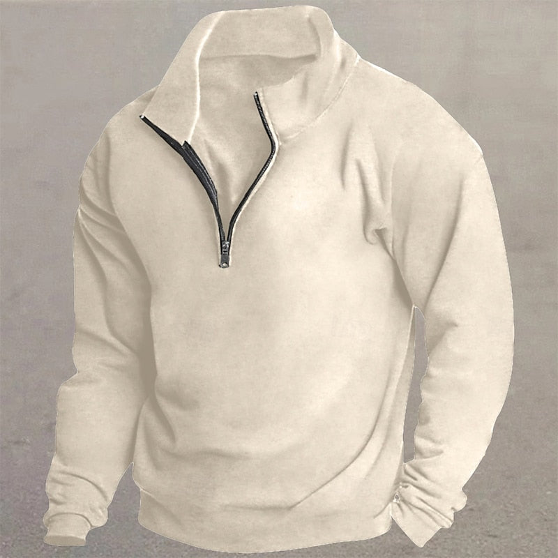 Grant | Quarter-Zip Pullover with Standing Collar