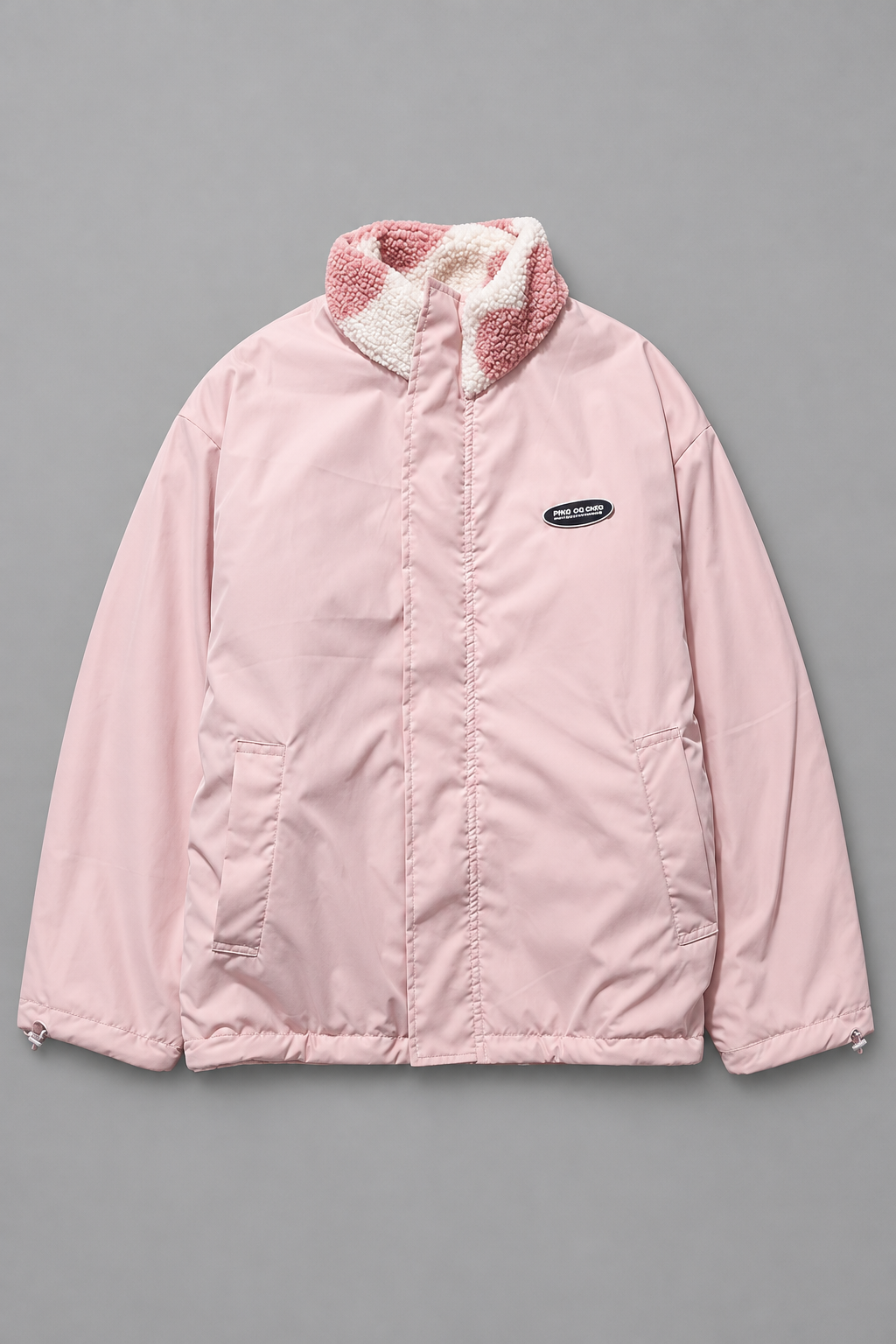 Cozy Everyday Reversible Jacket with Heart Pattern