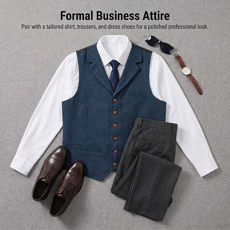 Atticus | Custom-Fit Herringbone Vest
