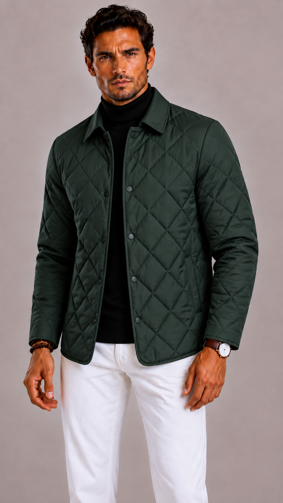 Men's Softshell Jacket with Insulated Lining and Multiple Pockets