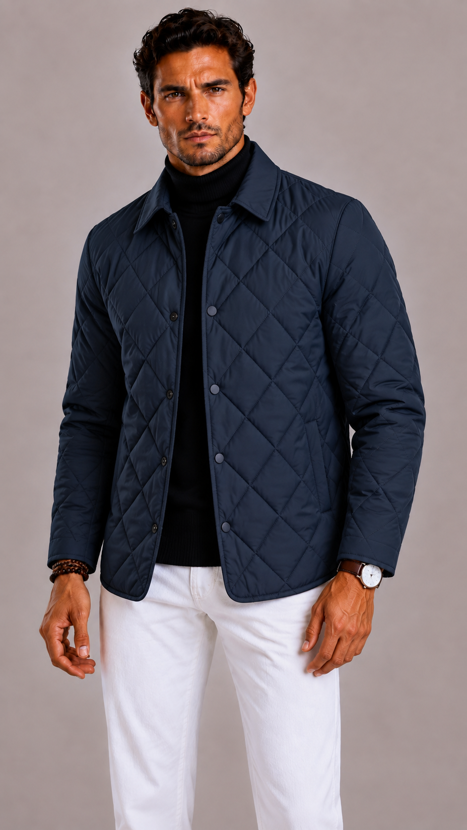 Men's Softshell Jacket with Insulated Lining and Multiple Pockets