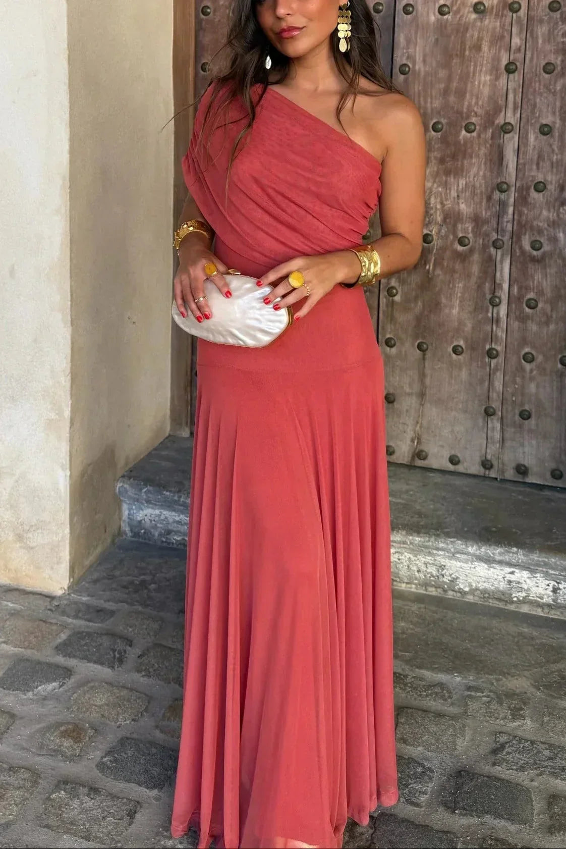 Pleated Maxi Summer Dress for Women
