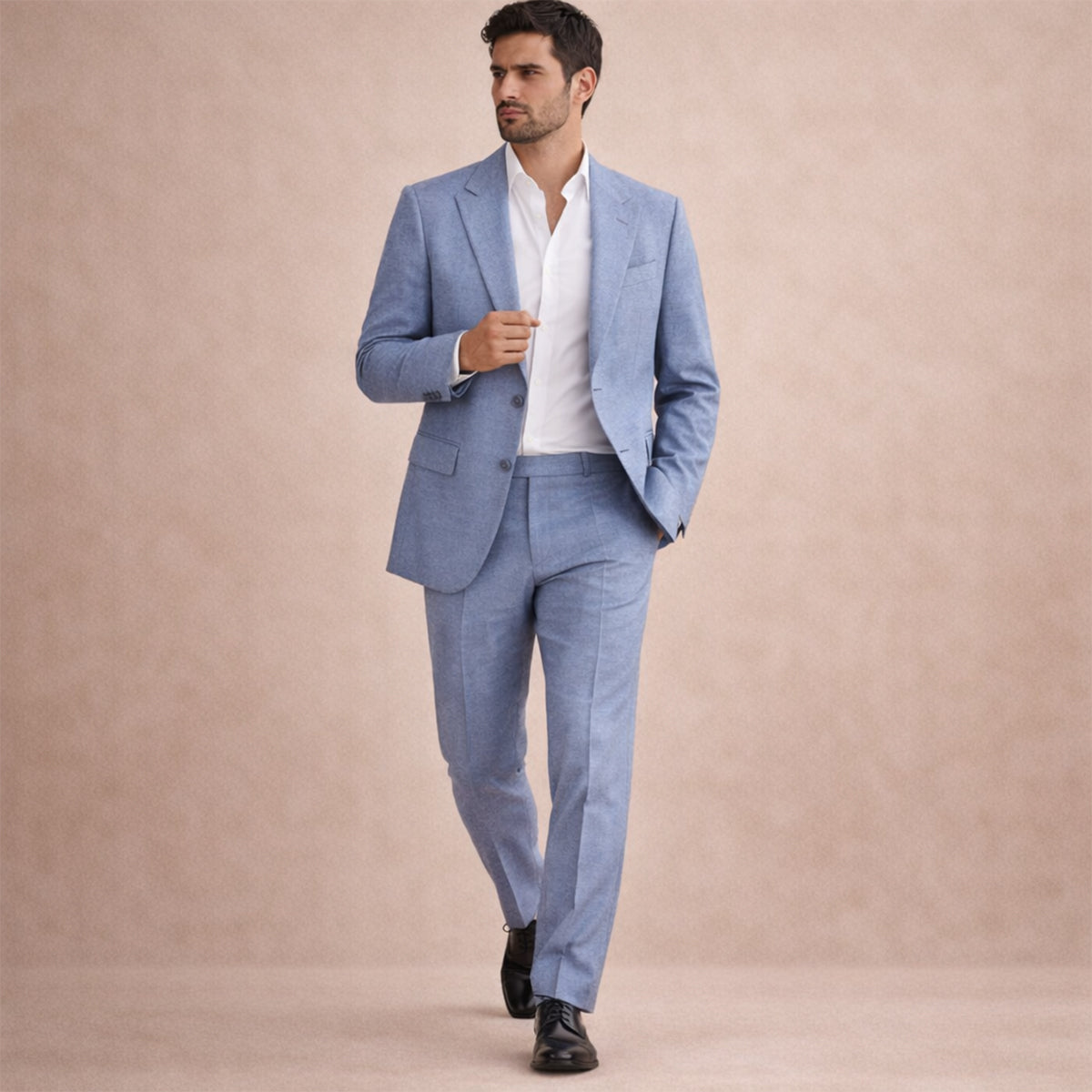 The Willowhill Men’s Timeless Linen Wedding Suit – 2 Piece Single Breasted Set