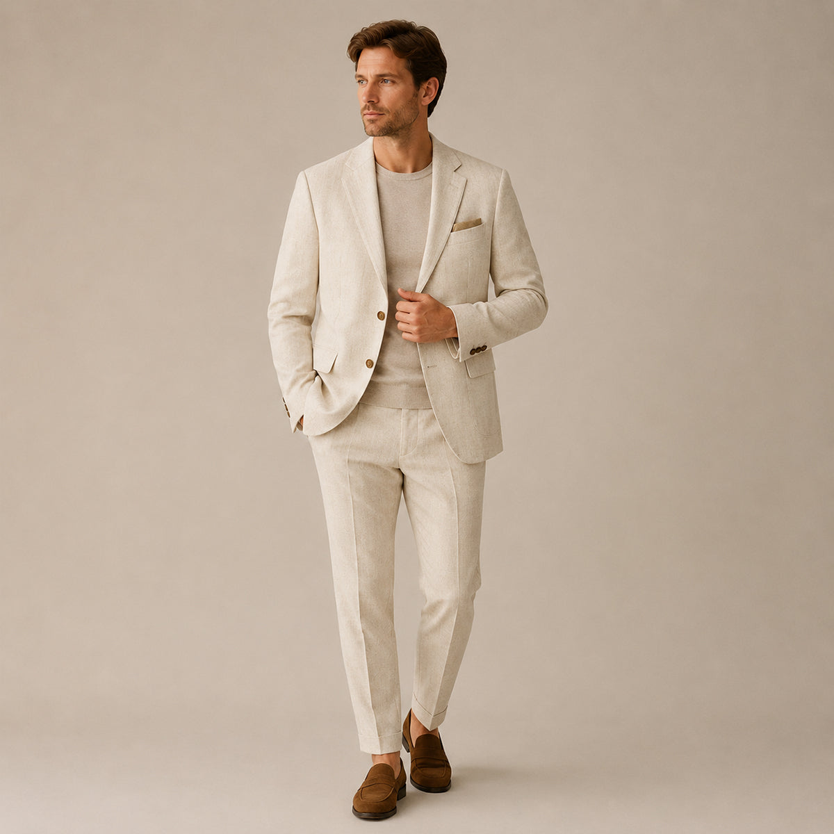 Men’s Slim Fit Set – Two Piece Business Wedding Suit