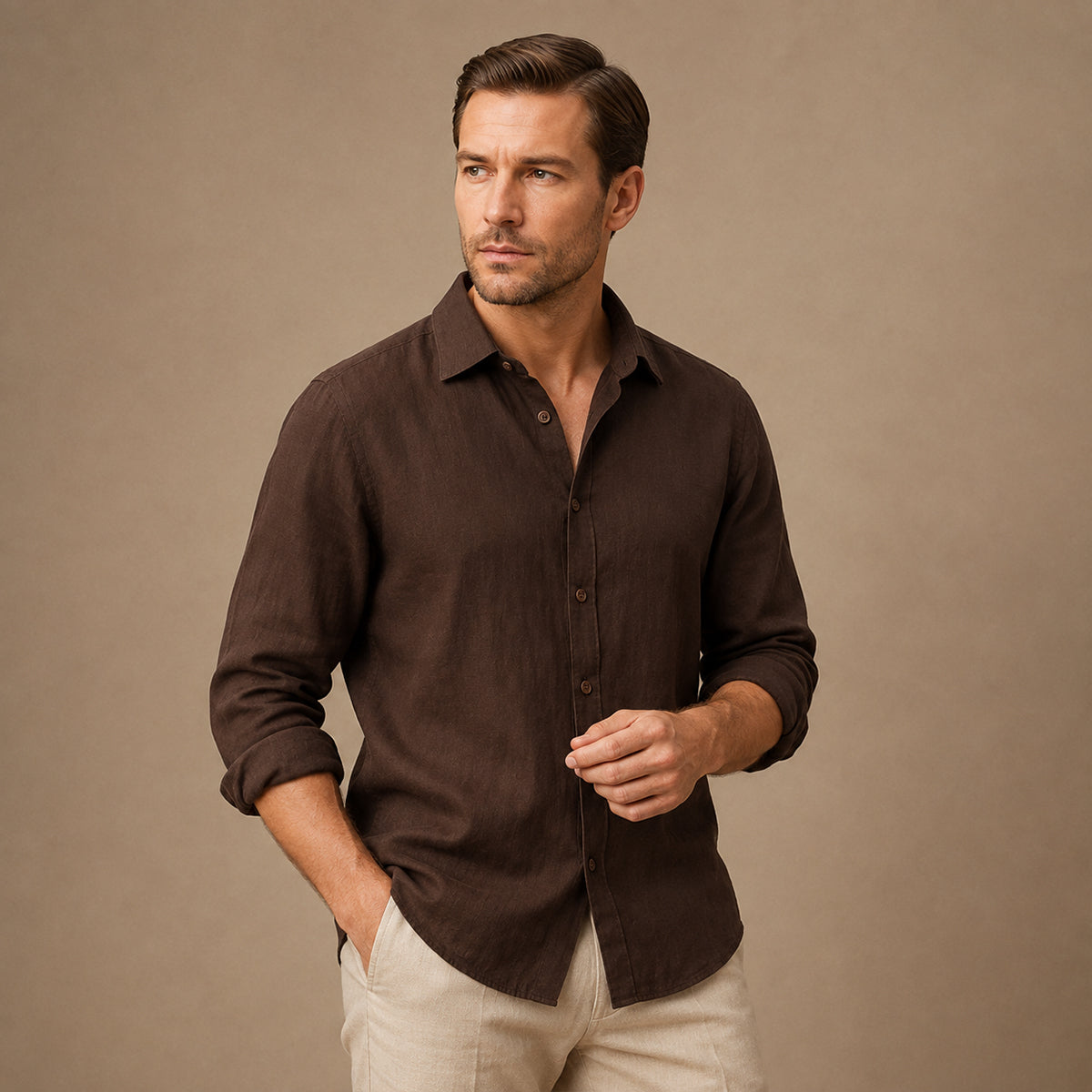 The Zurich Vintage Long Sleeve Cotton Shirt for Men