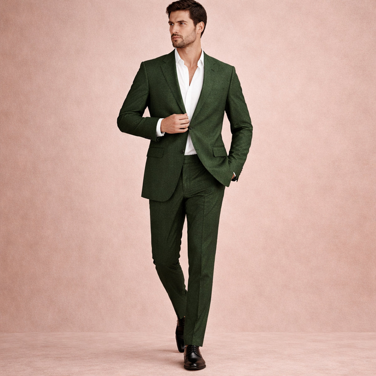 The Willowhill Men’s Timeless Linen Wedding Suit – 2 Piece Single Breasted Set