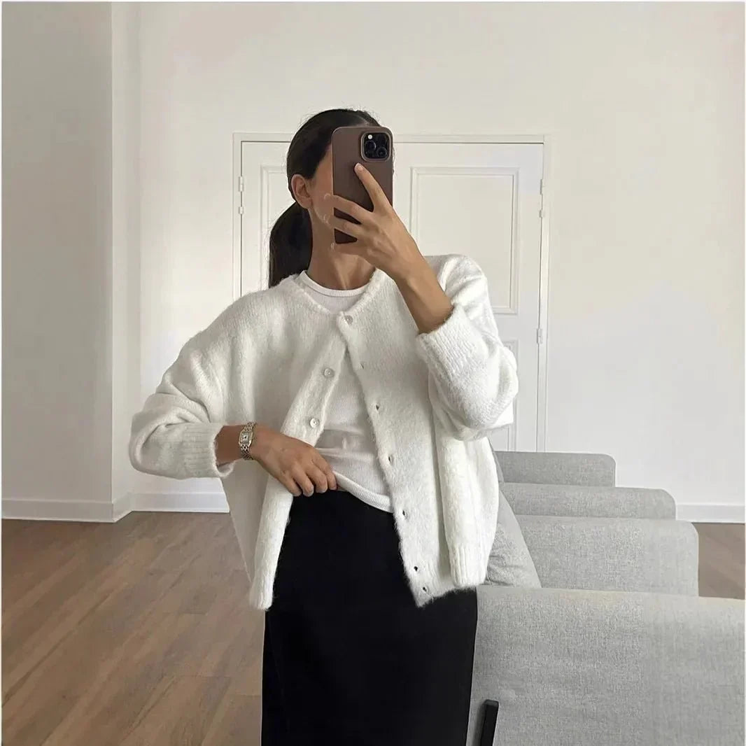 Ladies' Knitted Vest with Buttons