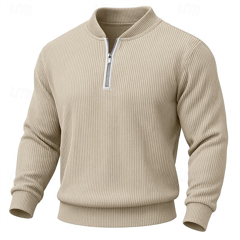 Corbin | Textured Quarter-Zip Pullover