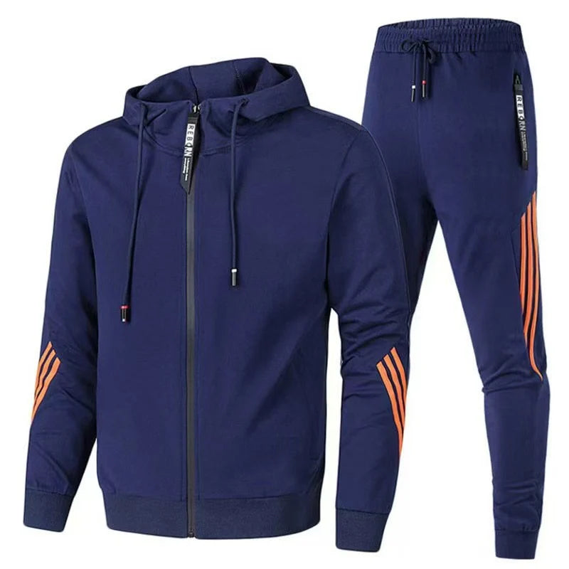 Men's Tracksuit with Zip in Cotton Blend