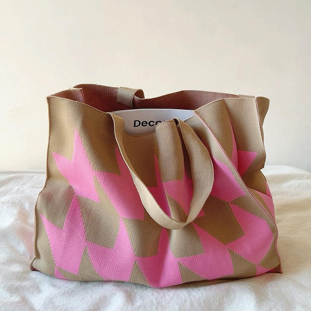 Geometric Pattern Shopper Bag for Women - Casual and Spacious