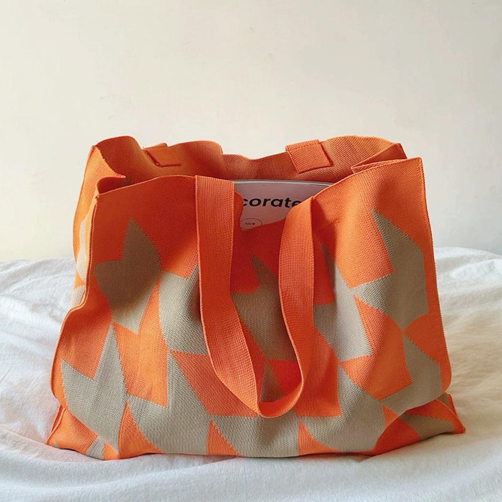 Geometric Pattern Shopper Bag for Women - Casual and Spacious