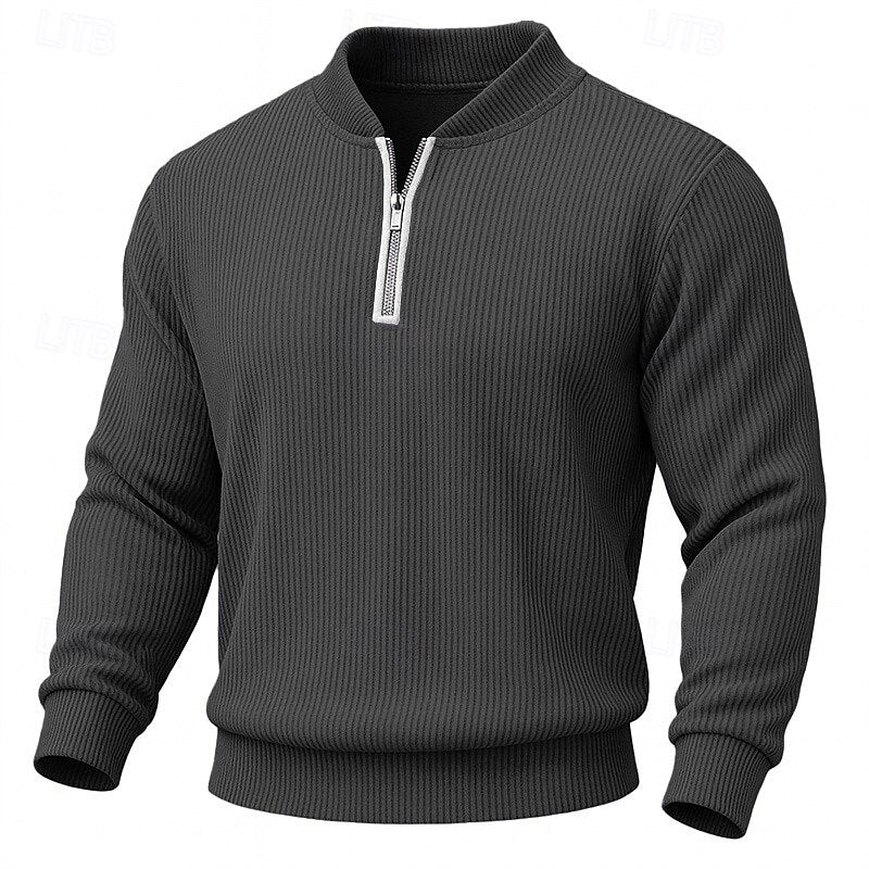 Corbin | Textured Quarter-Zip Pullover