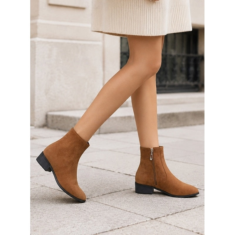 Hazel | Elegant Block-Heel Ankle Boots