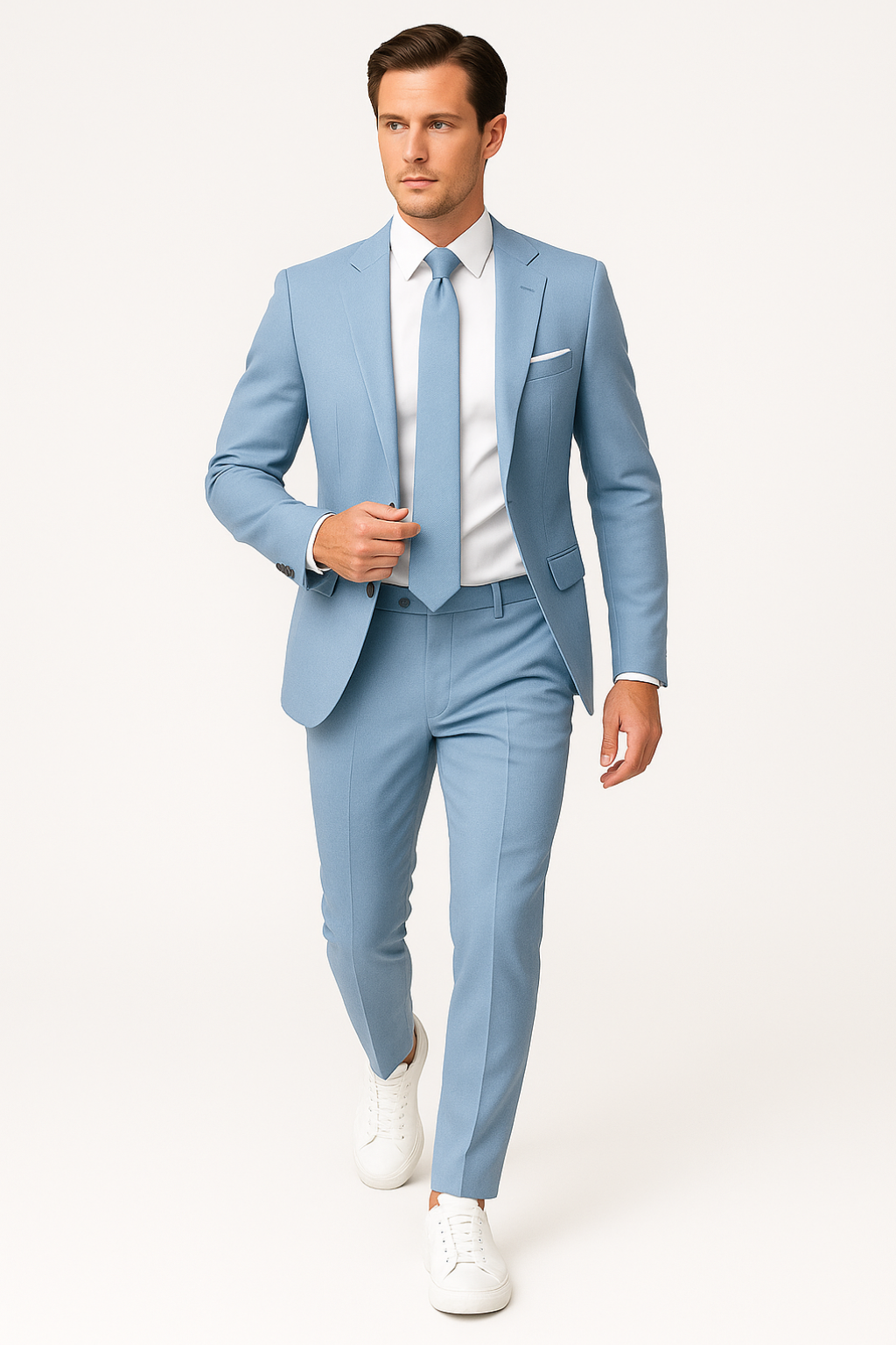 Slim Fit Blazer and Trouser Set for Men - Summer