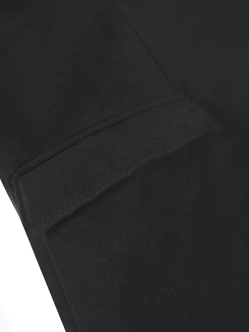 Men's Slim Fit Trench Coat with Notch Lapel