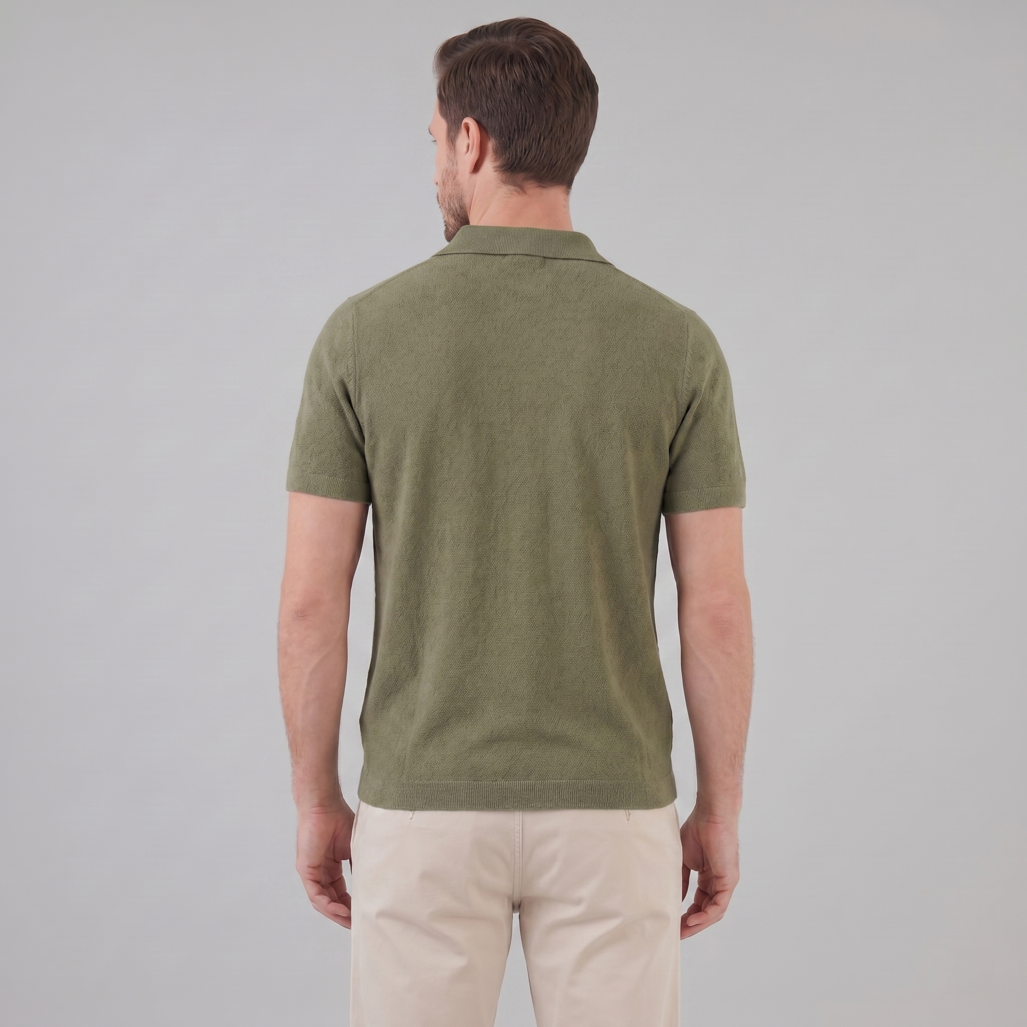 Smart Casual Men's V-Neck Polo Summer Lightweight