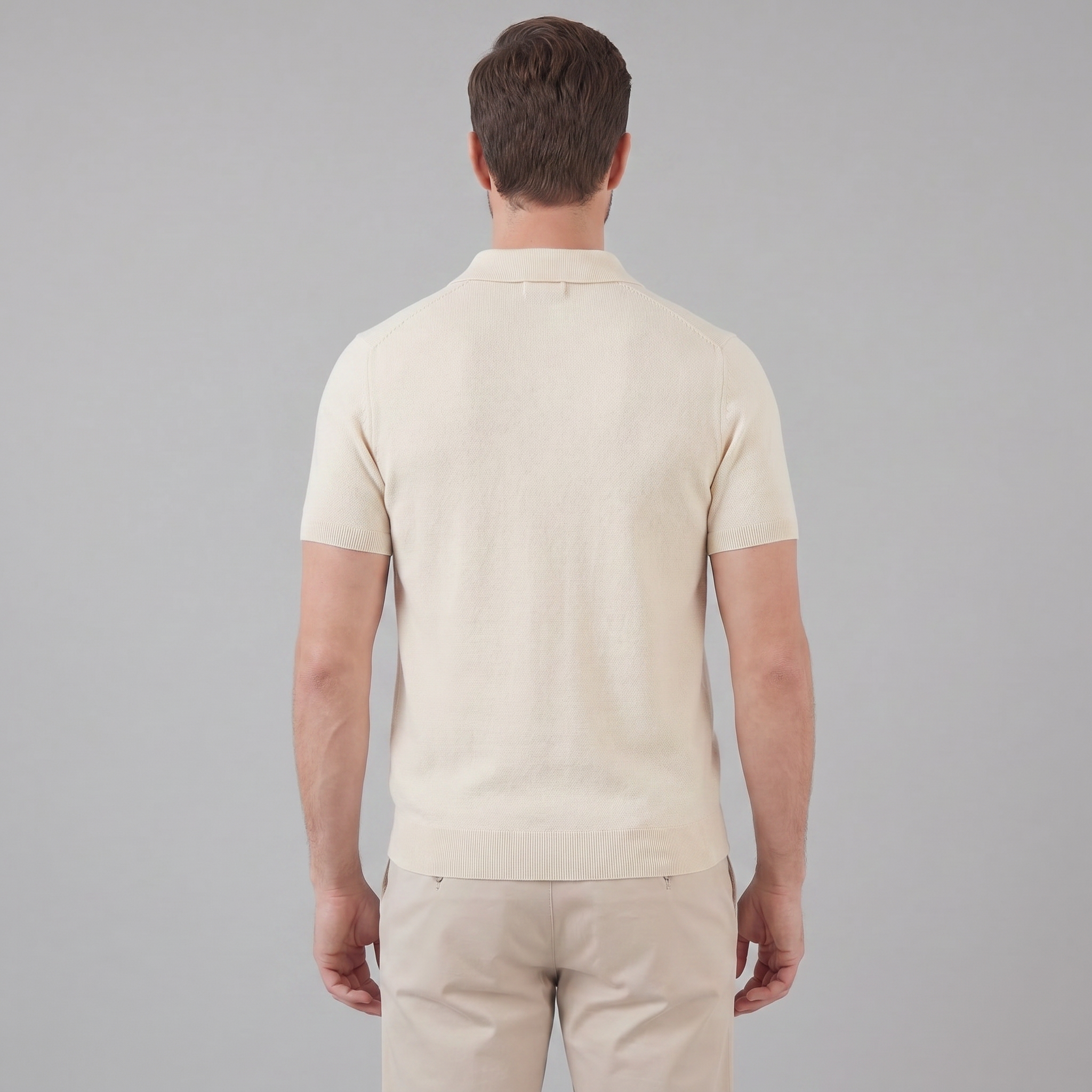 Smart Casual Men's V-Neck Polo Summer Lightweight