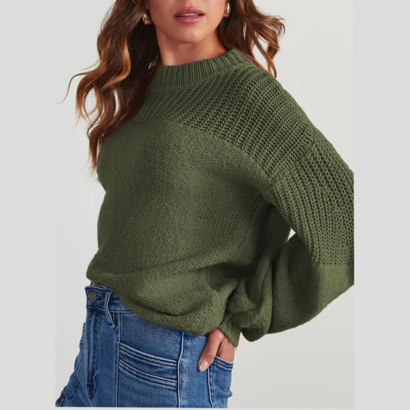 Cozy Long Sleeve Knit Pullover for Women