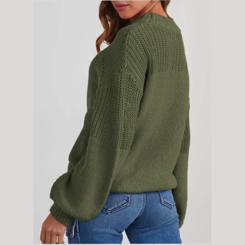 Cozy Long Sleeve Knit Pullover for Women