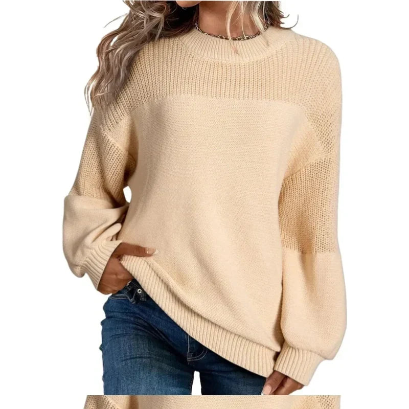 Cozy Long Sleeve Knit Pullover for Women