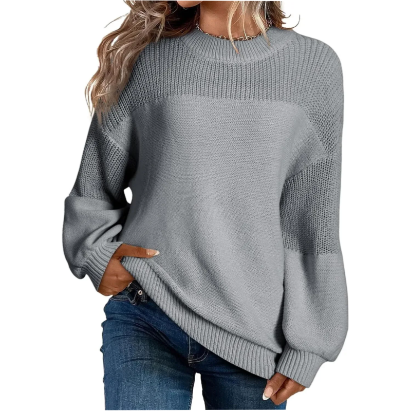 Cozy Long Sleeve Knit Pullover for Women