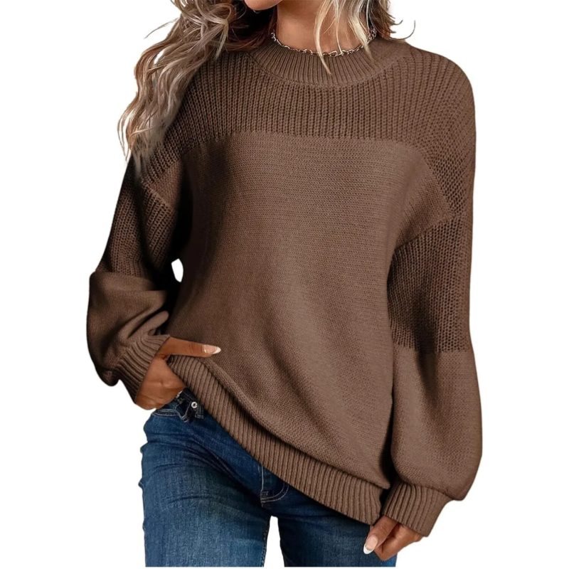 Cozy Long Sleeve Knit Pullover for Women