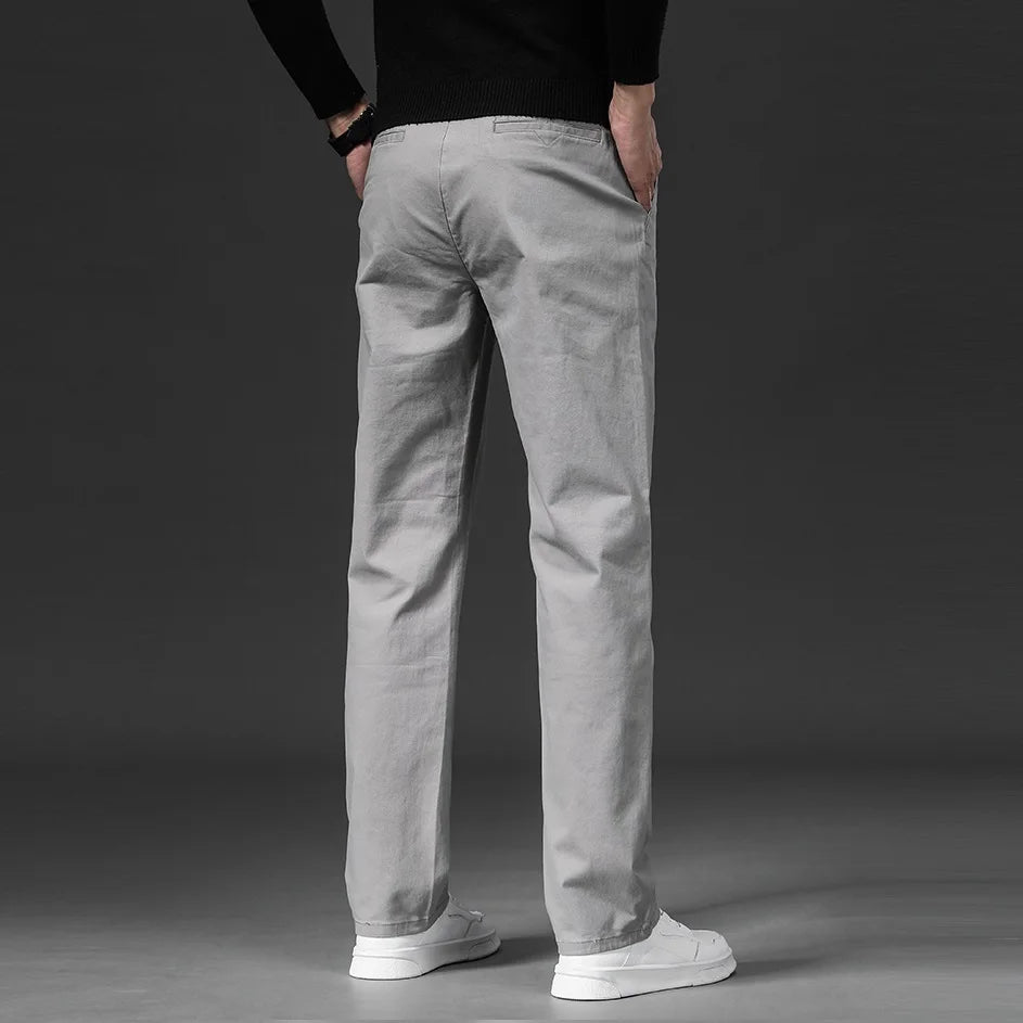 Stretch Chino Men's Slim Fit Casual Elastic Waist