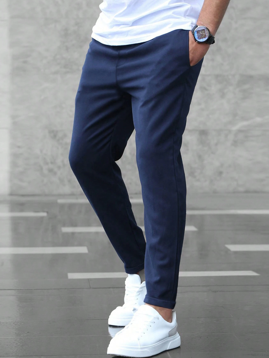 Stretch Comfort Trousers Men Regular Fit Casual