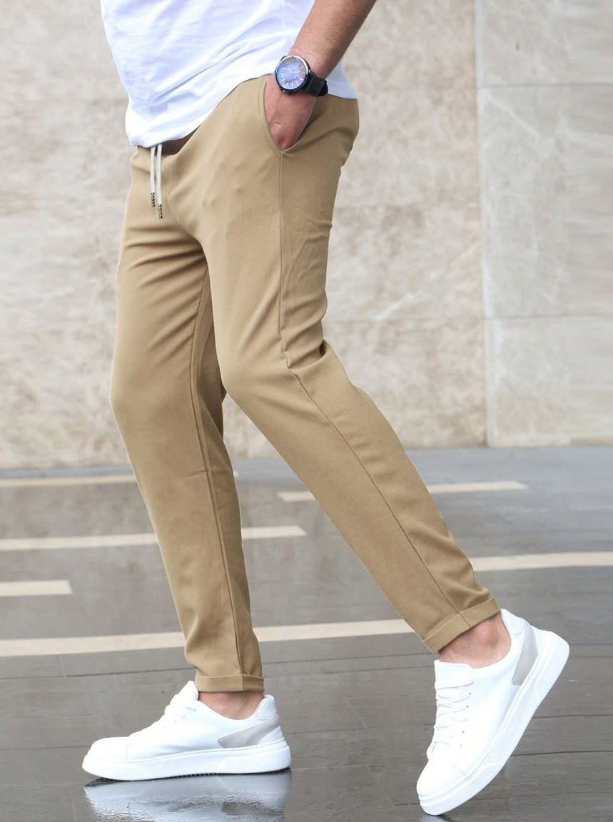 Stretch Comfort Trousers Men Regular Fit Casual