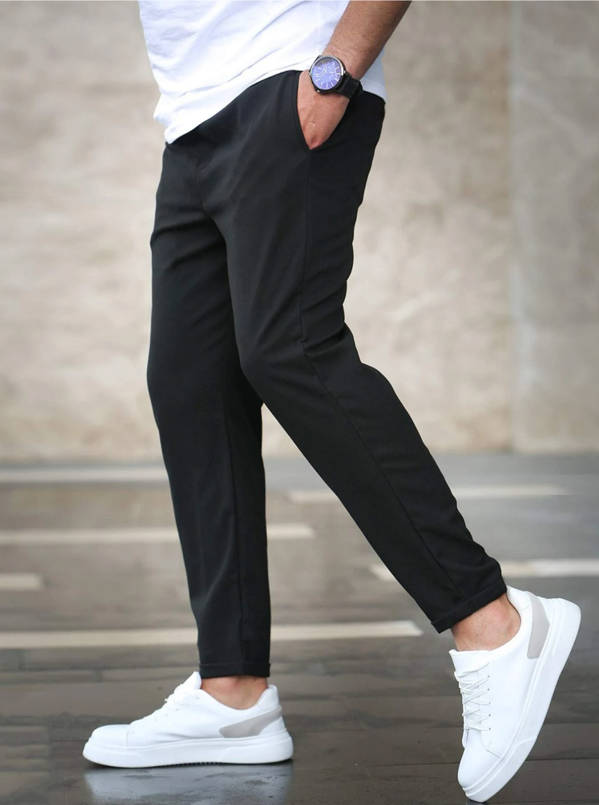 Stretch Comfort Trousers Men Regular Fit Casual