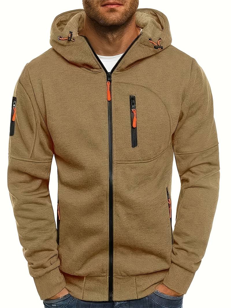 Men's Casual Hooded Sweatshirt with Comfortable Fit and Stylish Accents