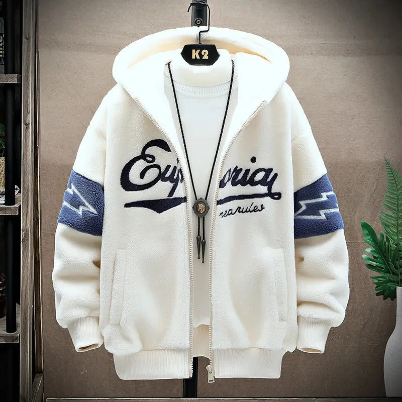 Men's Zip-Up Hoodie with Graphic Design
