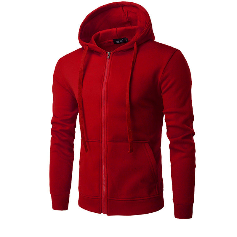 Men's Slim Fit Zip-Up Hoodie with Soft Fleece Lining and Kangaroo Pockets