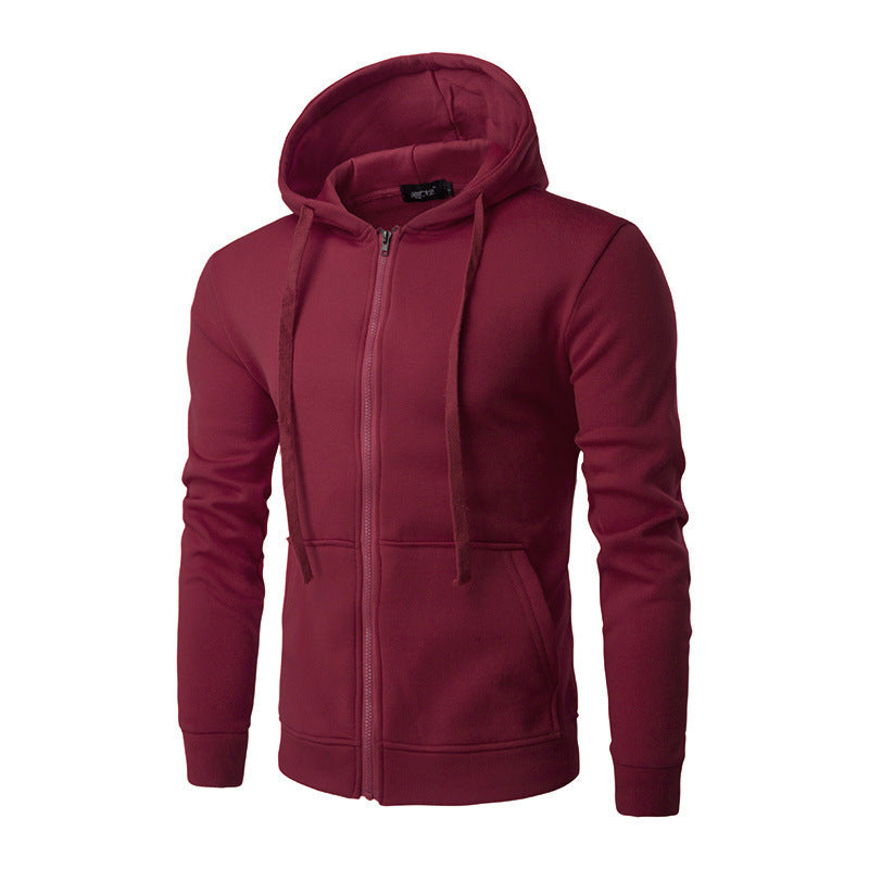 Men's Slim Fit Zip-Up Hoodie with Soft Fleece Lining and Kangaroo Pockets