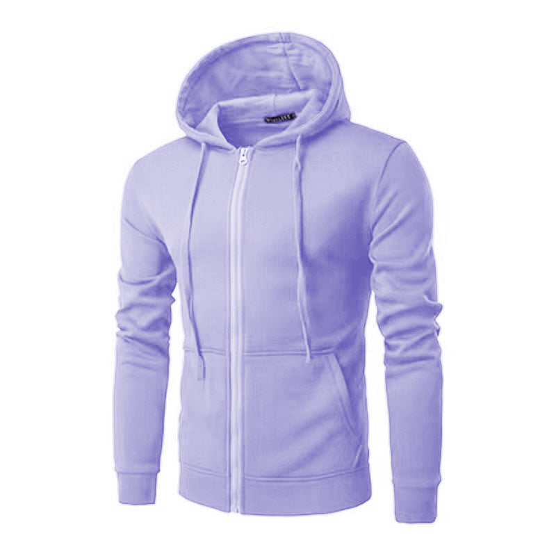 Men's Slim Fit Zip-Up Hoodie with Soft Fleece Lining and Kangaroo Pockets