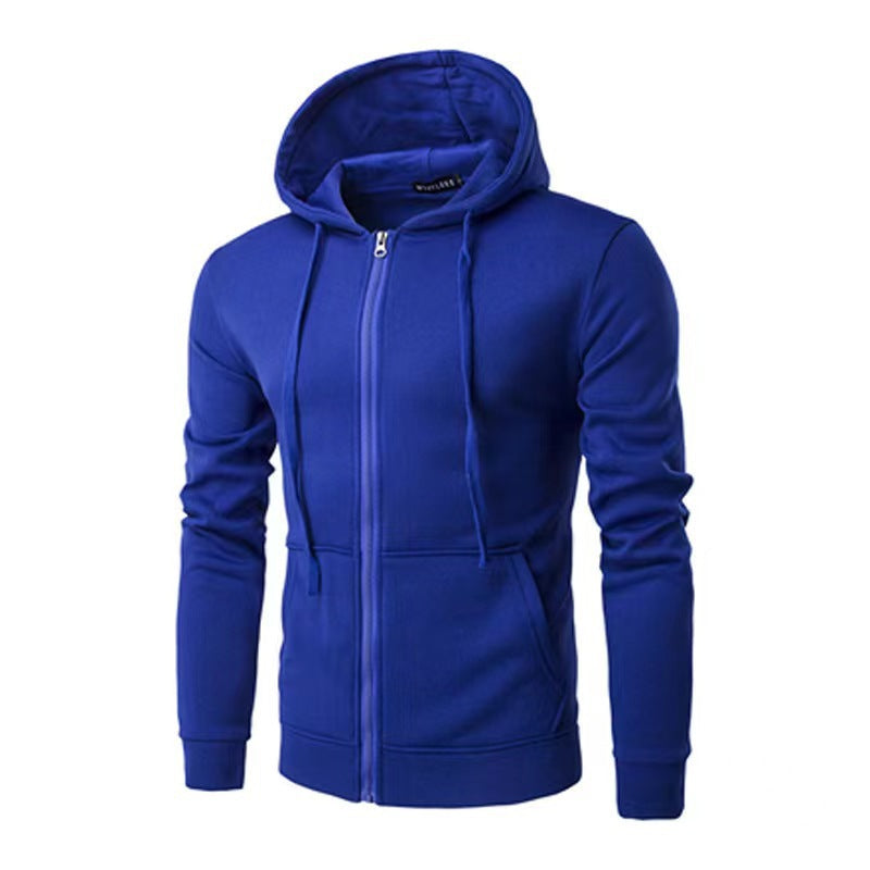 Men's Slim Fit Zip-Up Hoodie with Soft Fleece Lining and Kangaroo Pockets