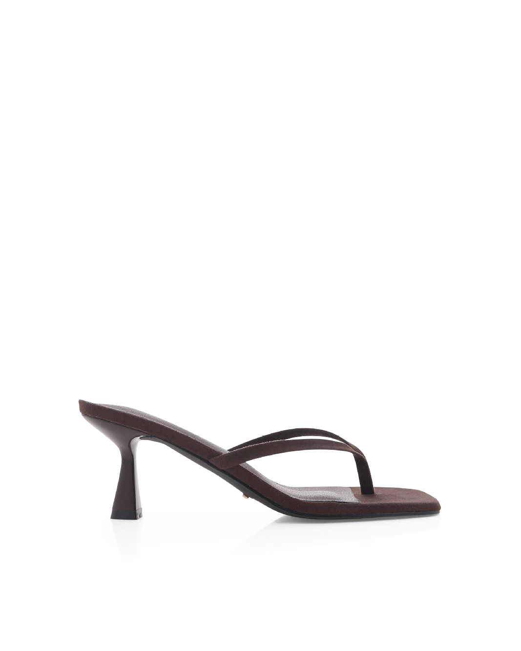 Suede Thong Heels Ladies Open Square Toe Casual