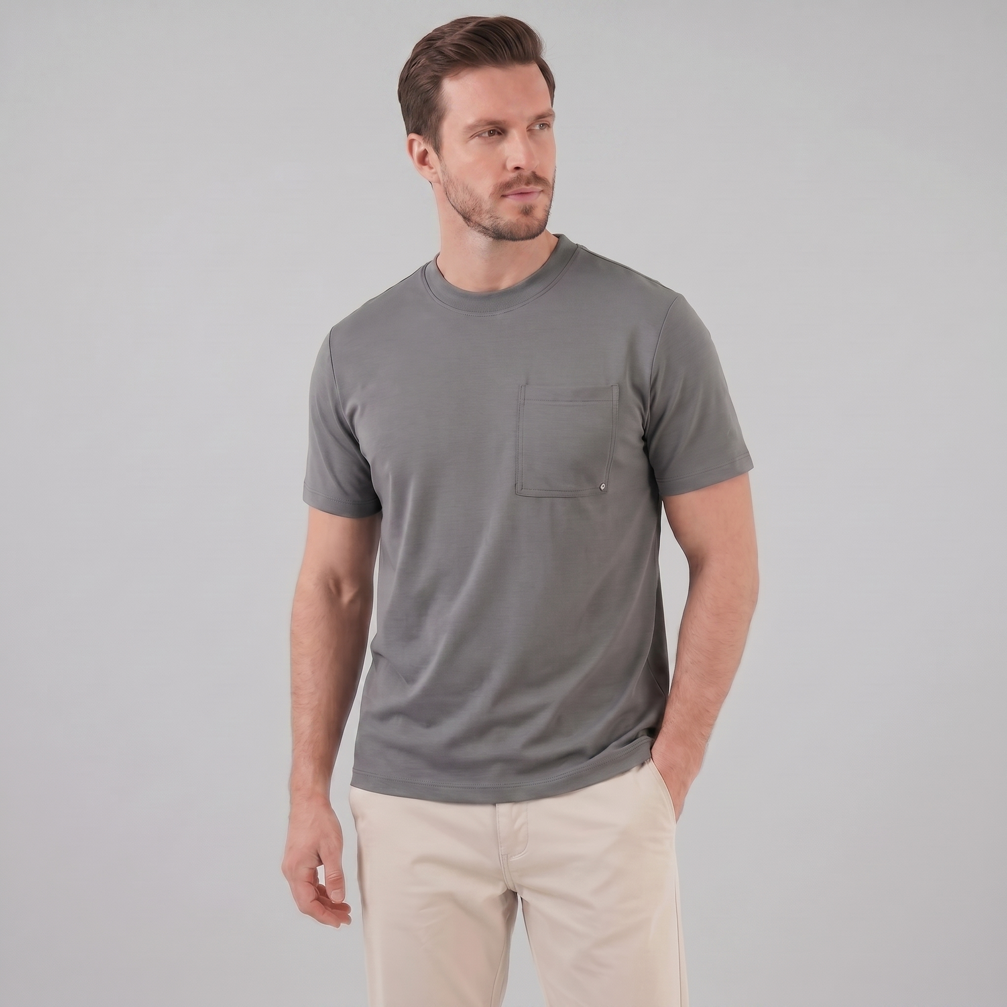 Men's Relaxed Fit Chest Pocket Casual T-Shirt