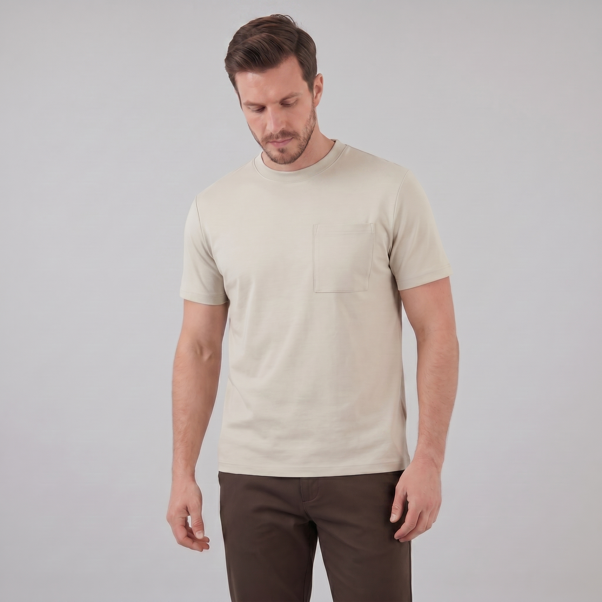 Men's Relaxed Fit Chest Pocket Casual T-Shirt