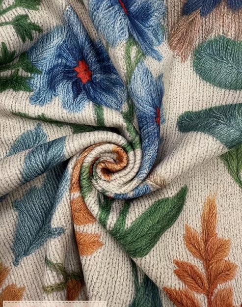 Floral Print Zip-Up Cardigan for Women