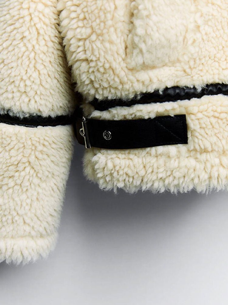 Women's Collared Teddy Fleece Jacket